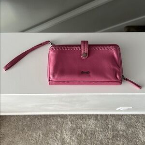 Pink Leather ‘the sak’ Wallet with Strap